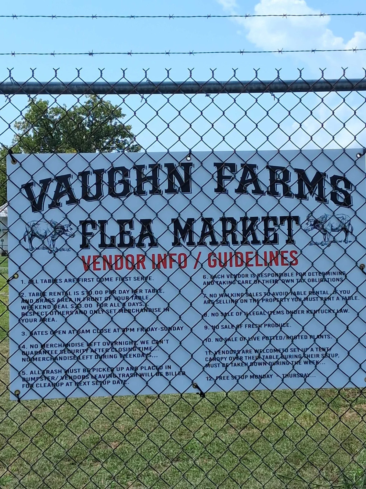 Vaughn Farms Flea Market markets in Monticello KY near Lake Cumberland — hours, menu, and directions
